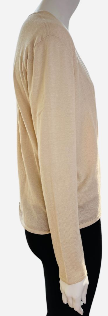 Chanel Beige Cotton-Cashmere Twin Set – Size FR 46 (US 12)