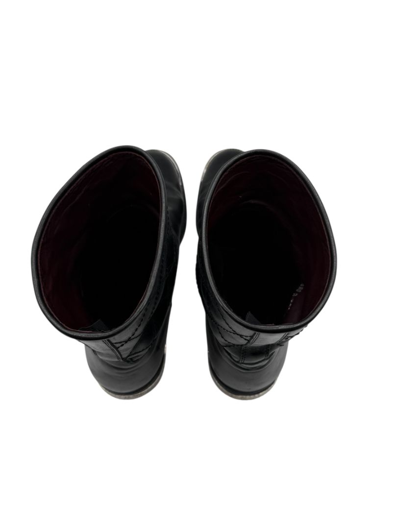 Chanel Quilted Leather Ankle Boots with Silver-Tone Hardware – Size 41