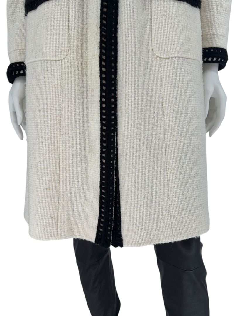 Chanel Fall 2000 Iconic Runway Coat/Dress with Patent Belt - Size 42