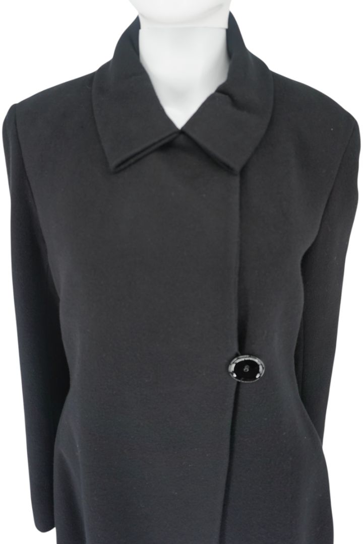 The Row Asymmetrical Button Black Coat - Size L