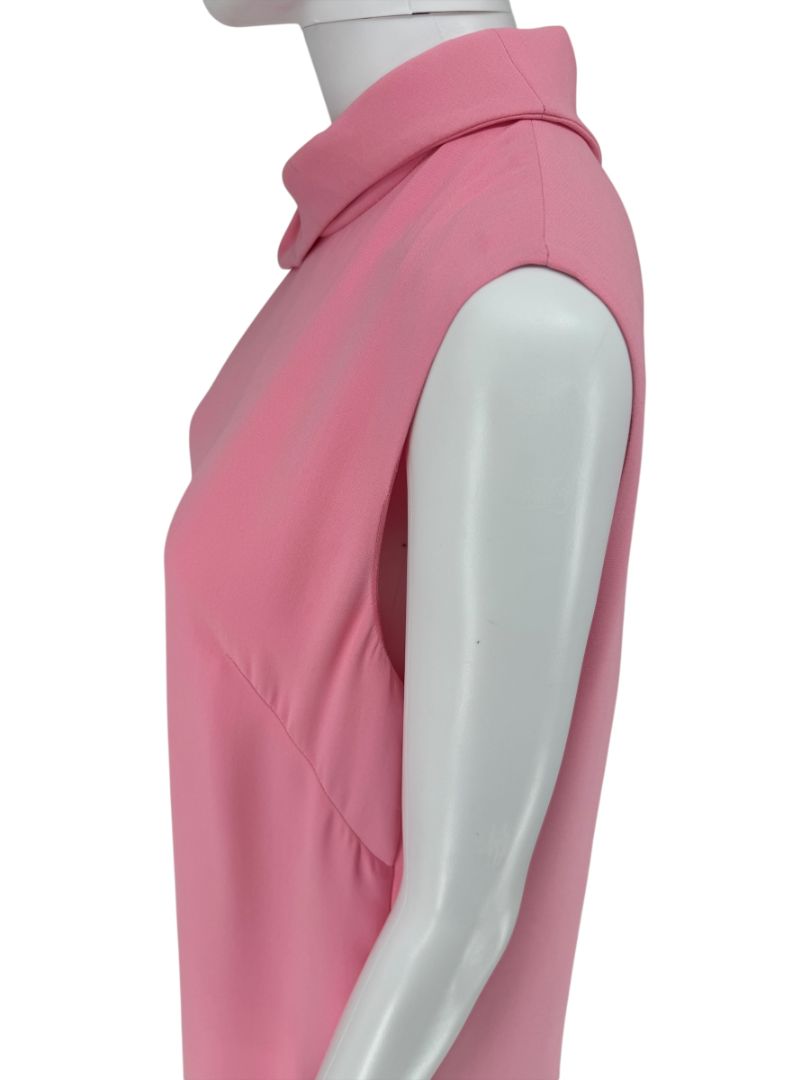 Valentino Ruffle Side Sleeveless Mini with laying collar and side button - Size 12