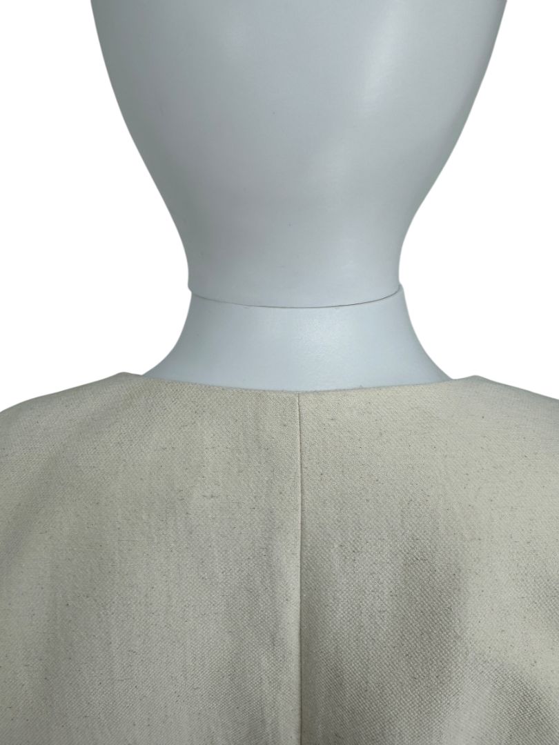 Brunello Cucinelli Cream Cotton-Blend Cocoon Coat – Size IT 44 (US 8)