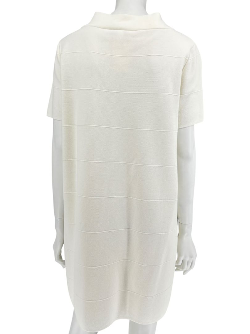 Max Mara Ivory Textured Knit Shift Dress – Size L