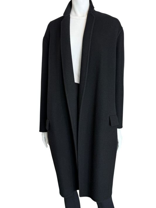 Céline 100% Cashmere Long Black Coat – Size FR 36
