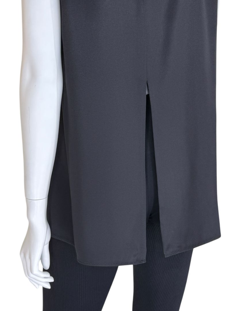 Celine Black 100% Silk Sleeveless Tunic Top - Size 42 FR