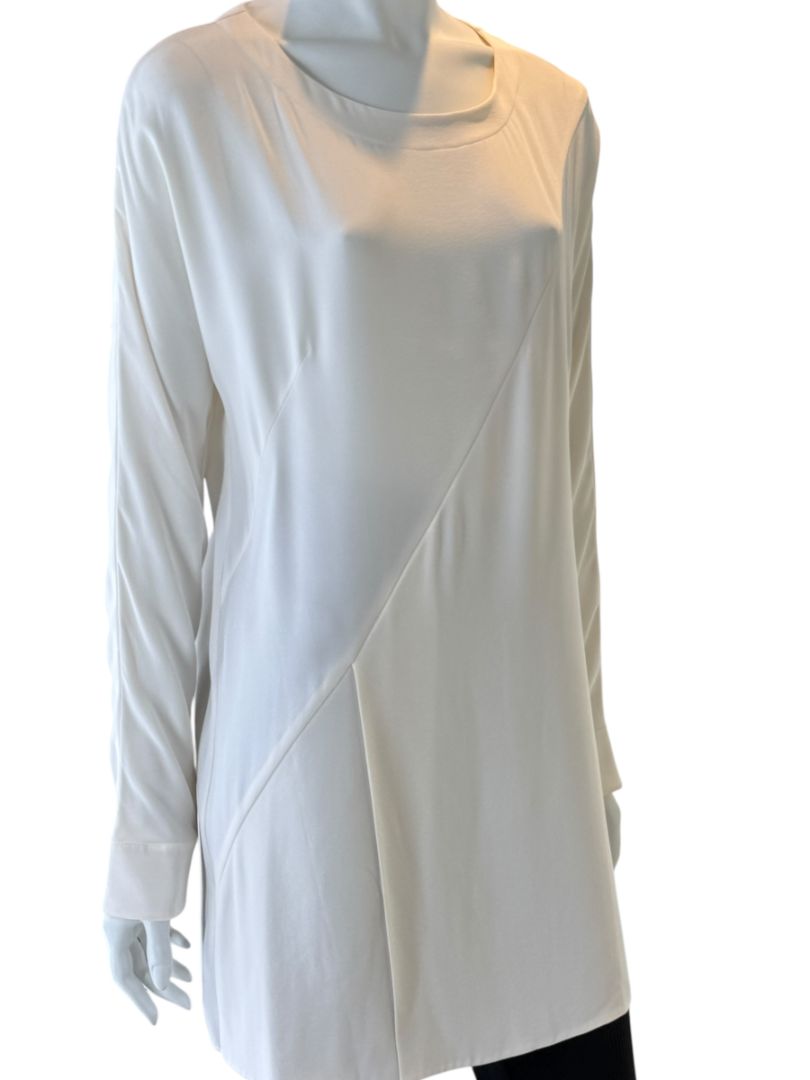 Akris Ivory Mulberry Silk Tunic Top – Size 8