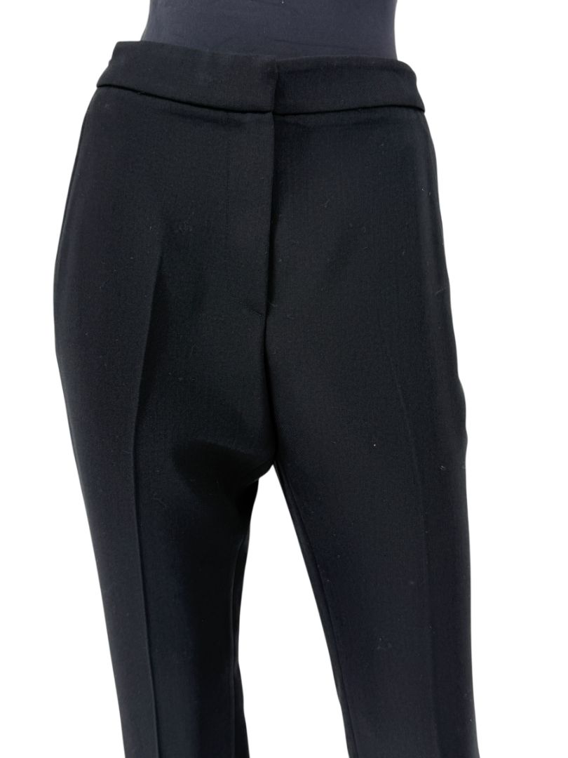 Brunello Cucinelli Black Wool-Blend Split-Hem Tailored Trousers - Size US 8 / IT 44