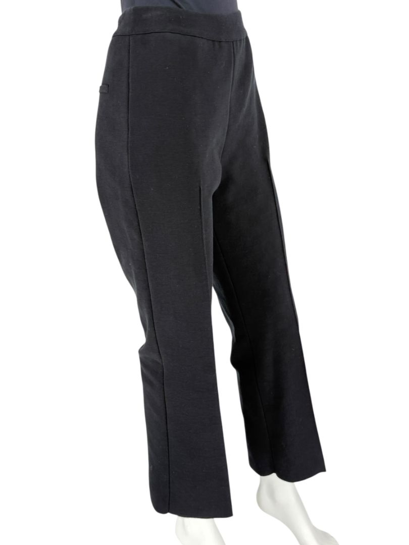 High Sport Black Cotton-Blend Kick Cropped Pants – Size L- NWT