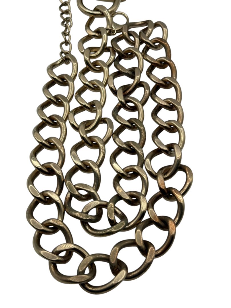 CHANEL Fall 2014 Oversized Padlock Chain-Link Belt