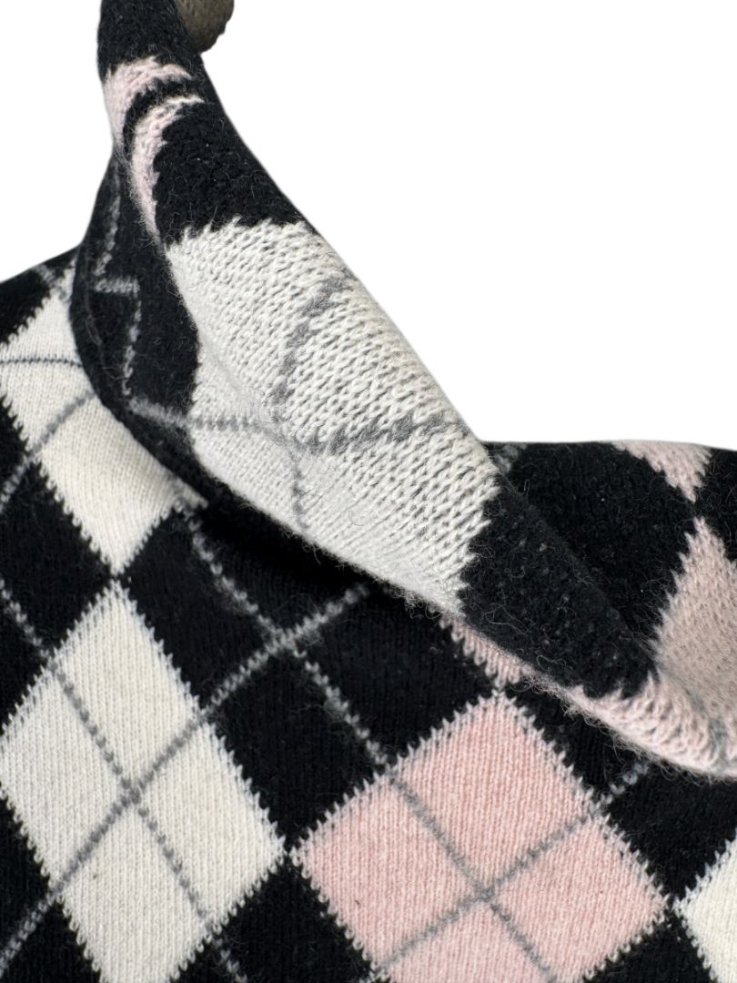 Pringle of Scotland 100% Cashmere Argyle Turtleneck Sweater – Size XL