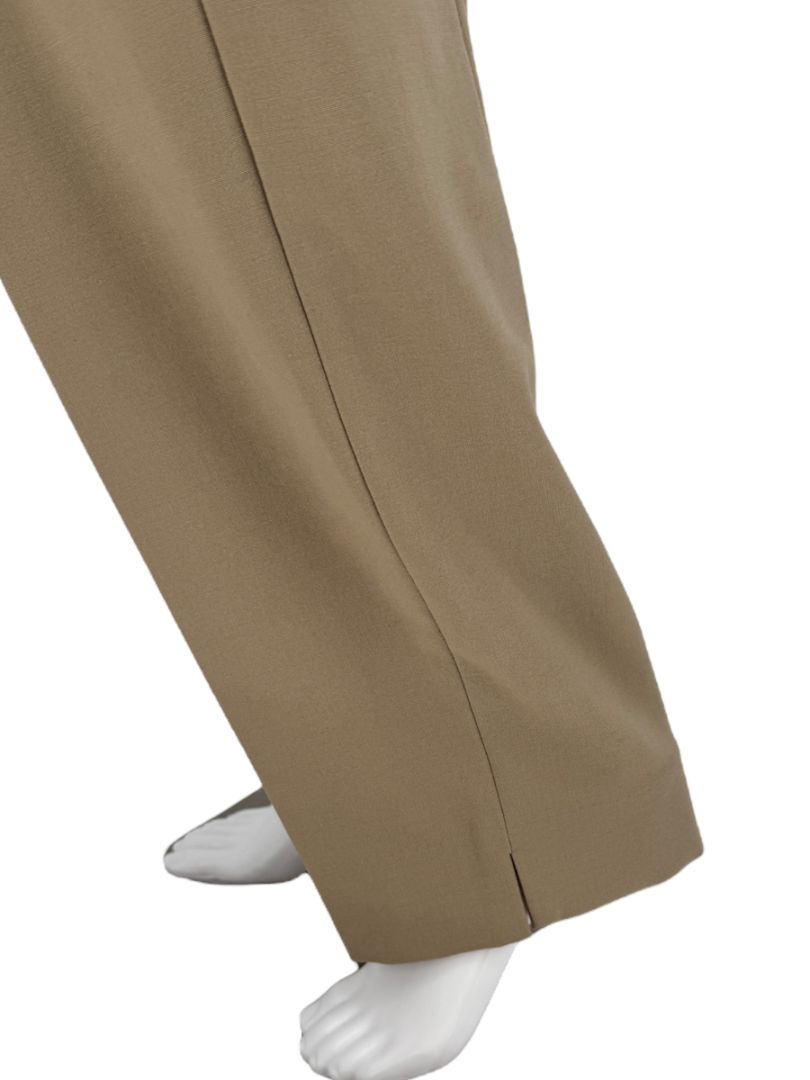 Thalian Tan High-Waisted Straight-Leg Trousers – Size 12