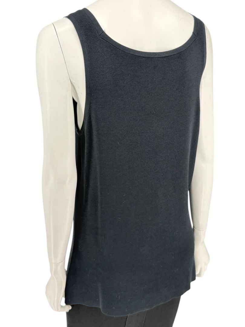 Oscar de la Renta Black Knit Sleeveless Tunic – Size L
