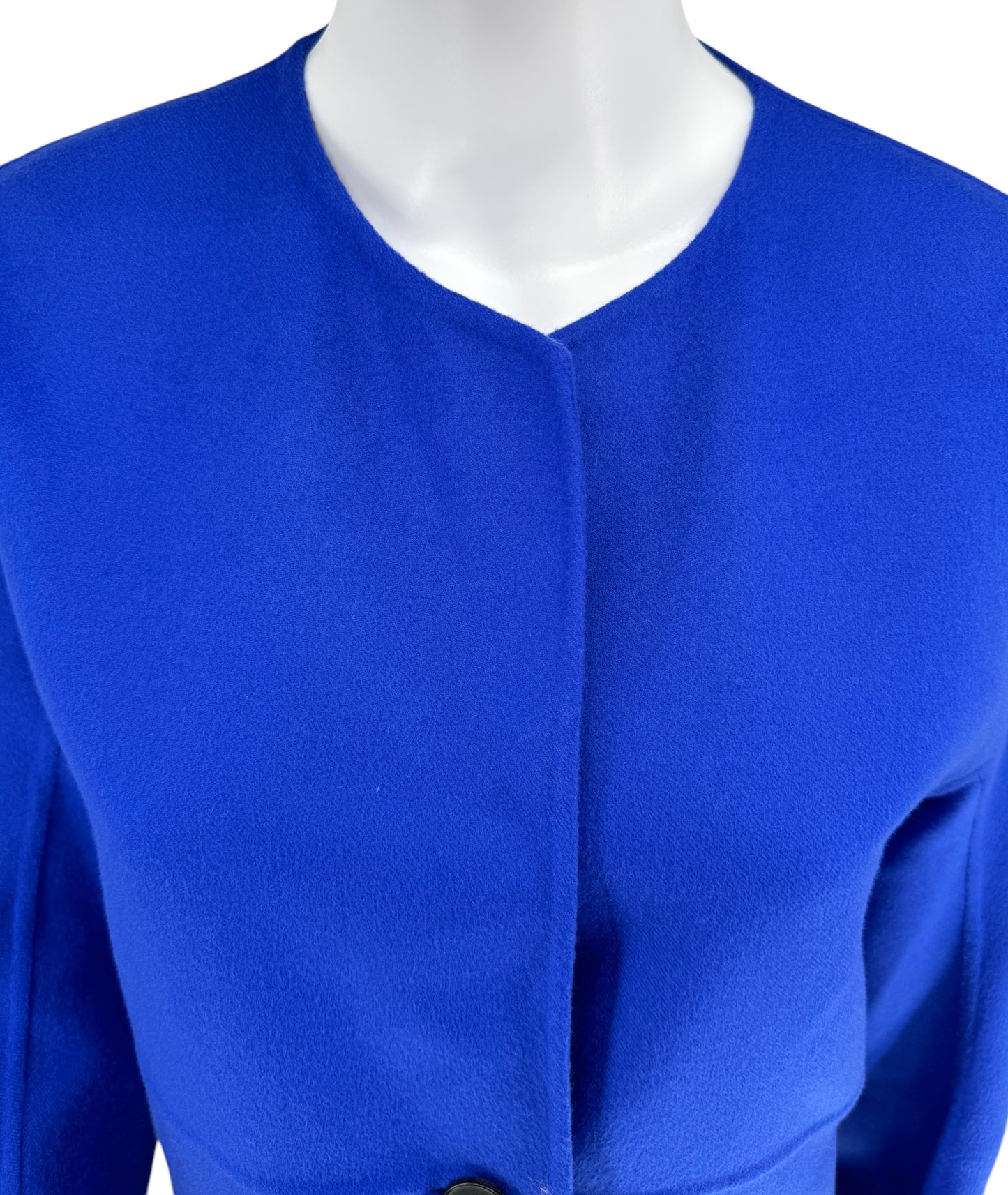 Jil Sander Double-Face Cashmere Coat Cobalt Blue - Size 38