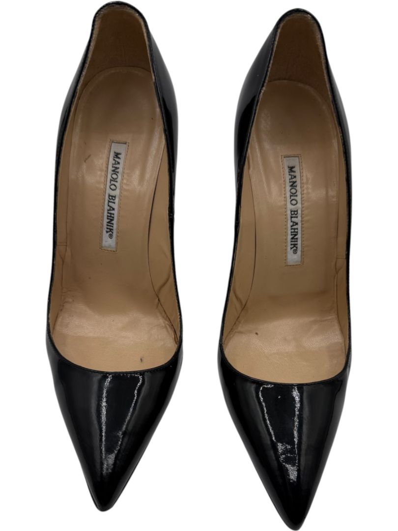 Manolo Blahnik Black Patent Leather Classic Pumps – Size 39