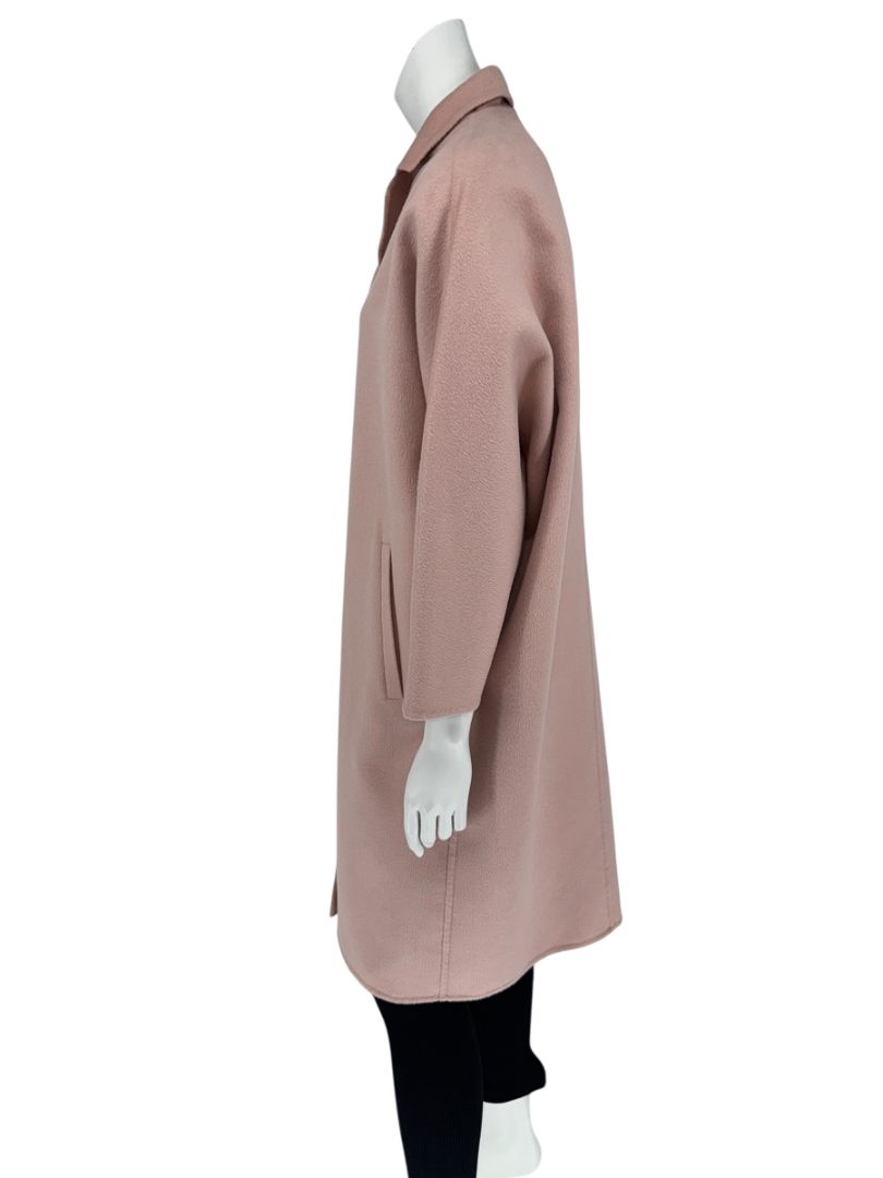 Prada Blush Pink Alpaca-Blend Cocoon Coat – Size IT 36