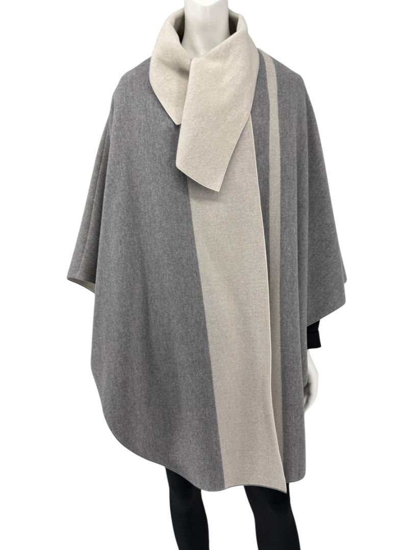 Piazza Sempione Two-Tone Wool-Cashmere Cape - Size IT 42
