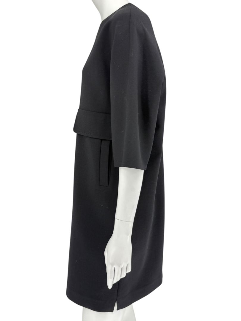 Max Mara 'Cucito a Mano' Black Wool Cocoon Dress – Size IT 40 (US 4/6)