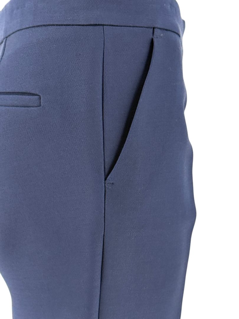 Derek Lam Navy Wool-Silk Cropped Pants – Size IT 44 / US 8
