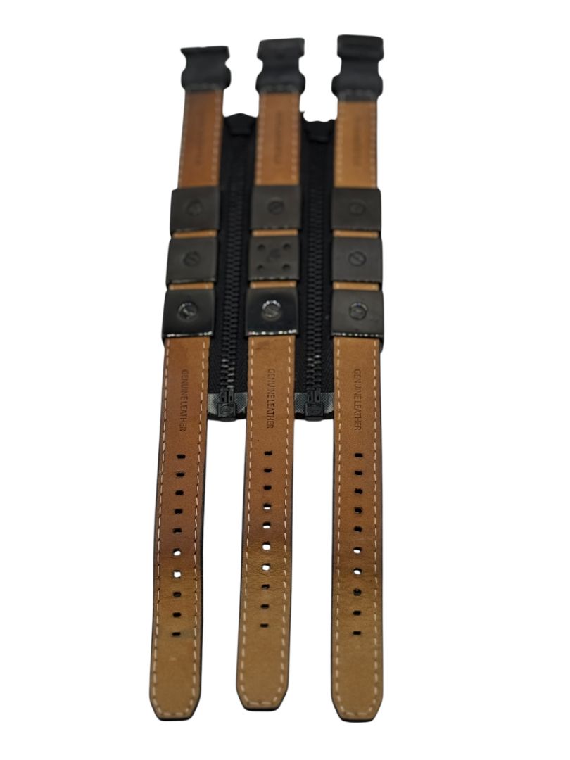 Karl Lagerfeld Black Zip Triple Strap Watch – Model KL2001