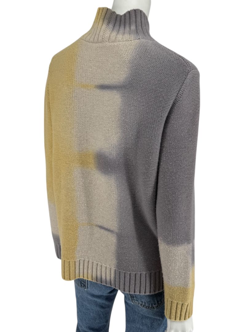 Lafayette 148 New York Wool-Cashmere Ombre Mock Neck Sweater – Size L