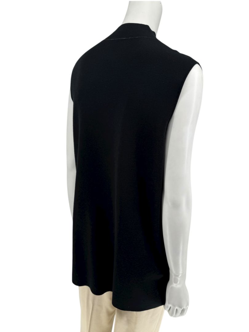 Lafayette 148 New York Women’s Black Sleeveless Knit Tunic - Medium