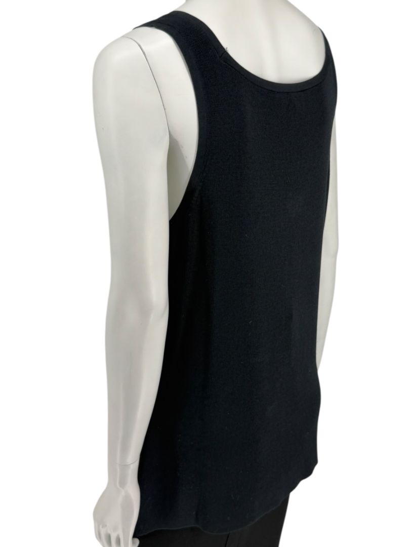 Oscar de la Renta Black Knit Sleeveless Tunic – Size L