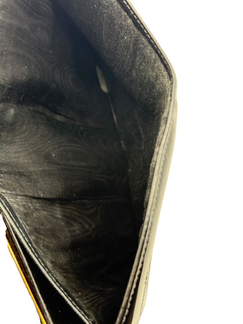 CHANEL Vintage Patent Leather CC Long Wallet – Black