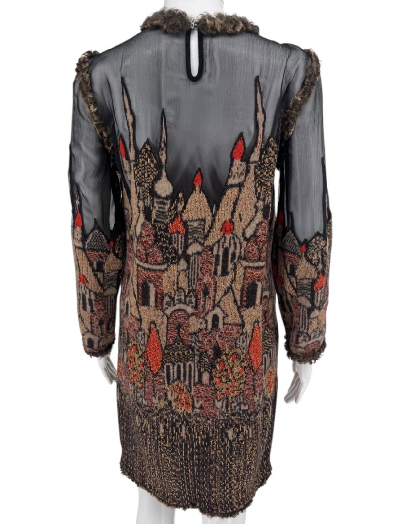 Chanel Paris–Moscow Wool-Blend Embroidered Mini Dress – Size 38 – Brand New With Tags