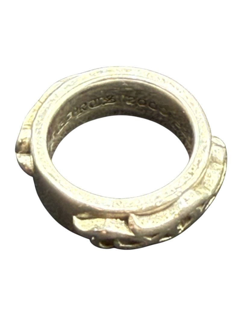 Chrome Hearts Sterling Silver Carved Band Ring – Size ~9 (U.S.) – Excellent Condition