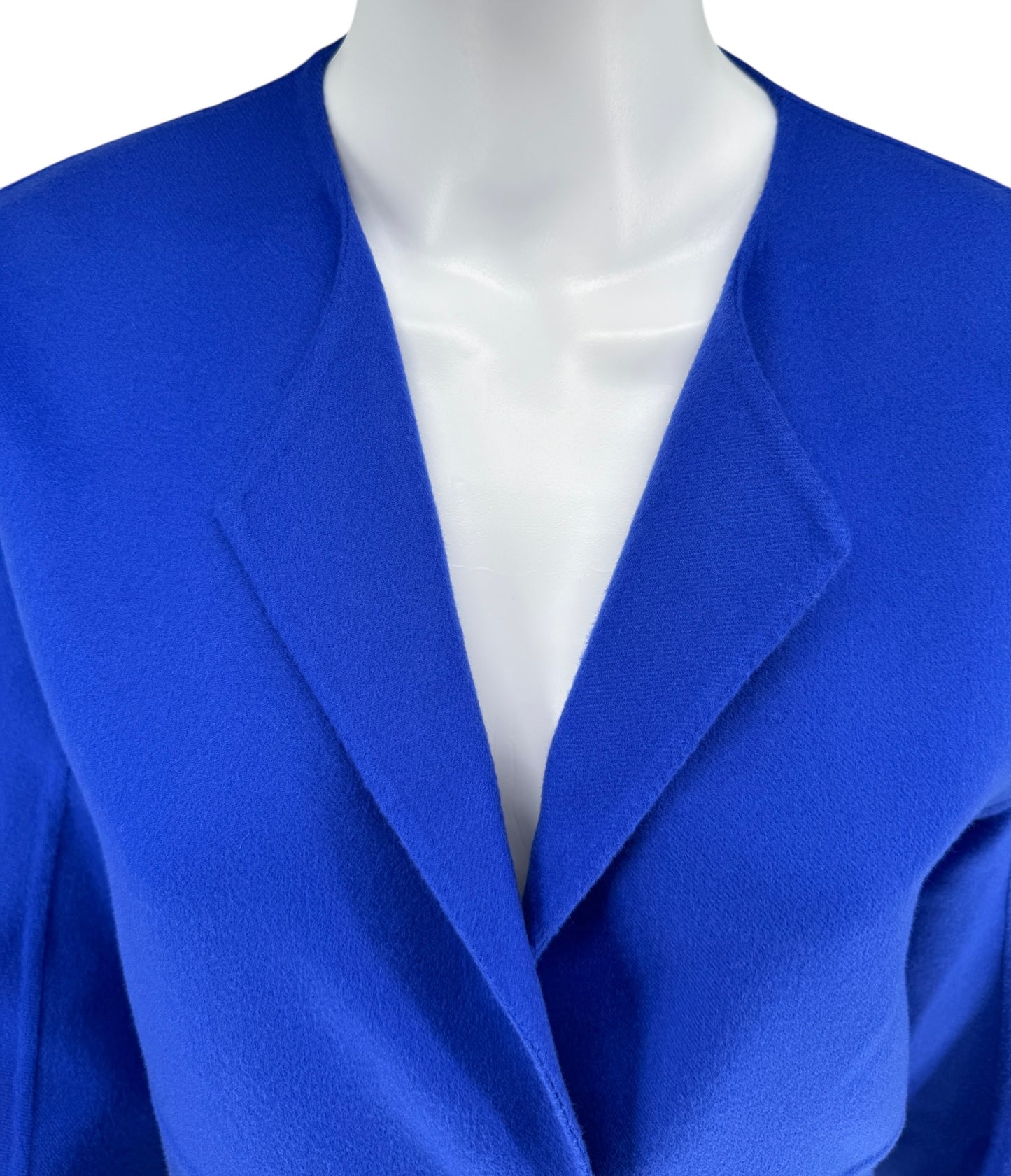 Jil Sander Double-Face Cashmere Coat Cobalt Blue - Size 38