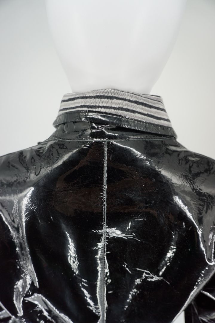 Missoni Black Patent Leather Trench Coat – Size 46