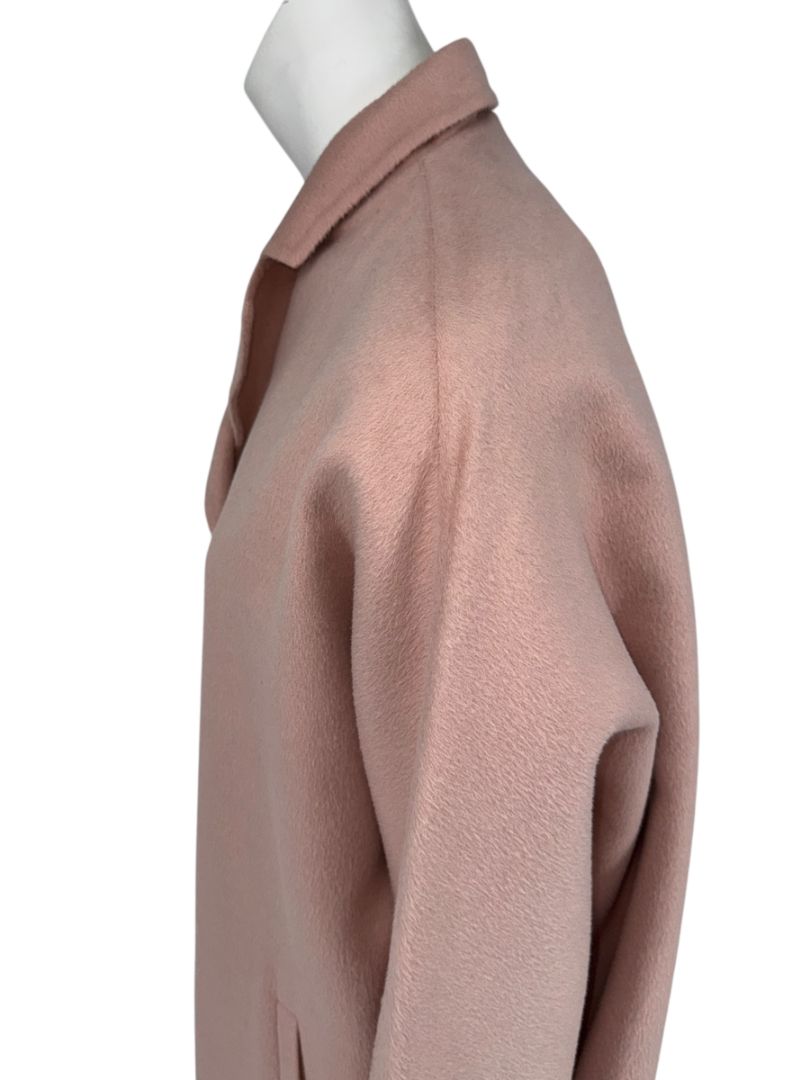 Prada Blush Pink Alpaca-Blend Cocoon Coat – Size IT 36