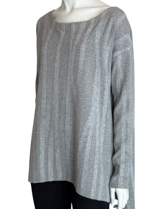 Donna Donna Karan Gray Wool-Blend Oversized Sweater – Size S