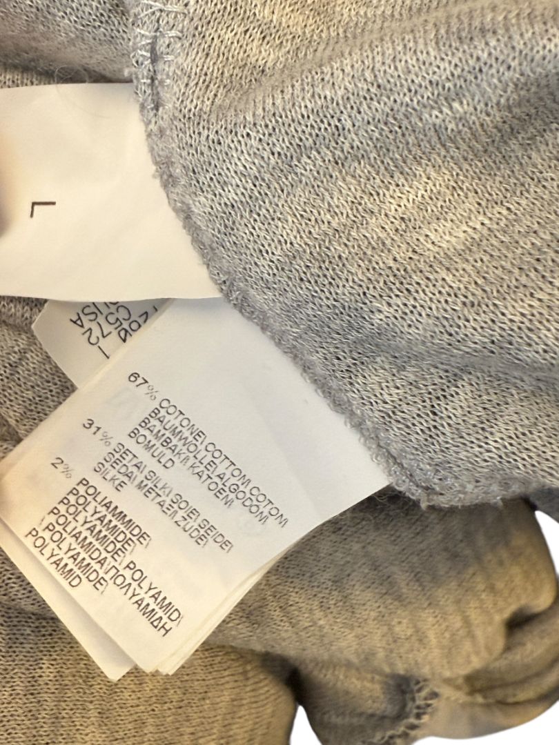 Brunello Cucinelli Grey Cotton-Silk Blend Knit Jogger Pants - Size L