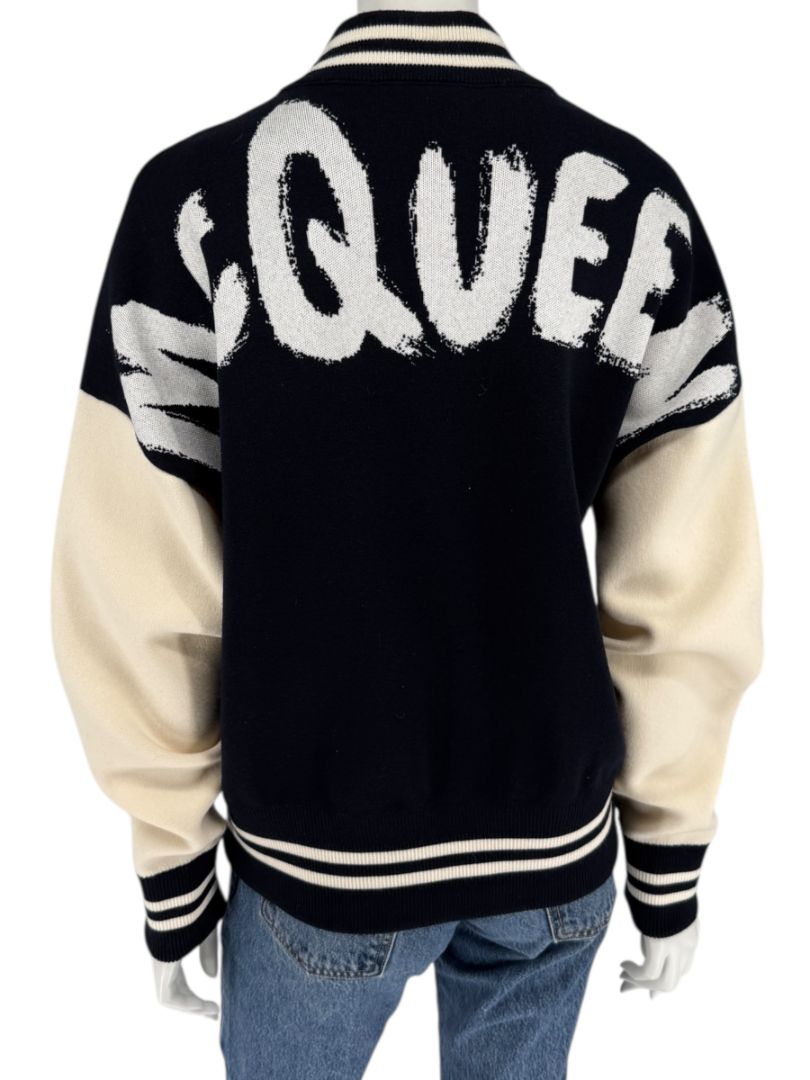 Alexander McQueen Wool Blend Skull Varsity Jacket – Size S (Men's)