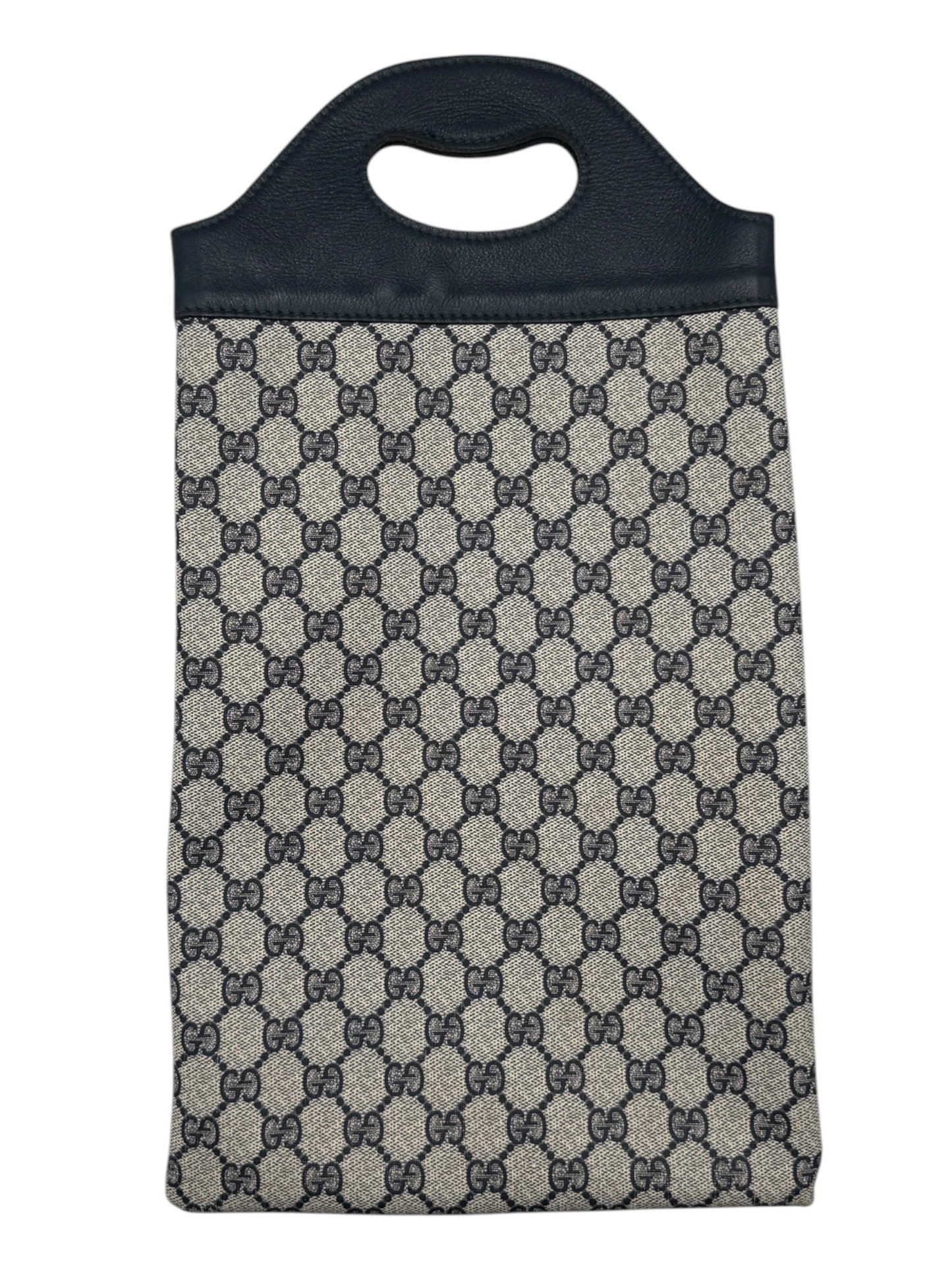 Gucci Vintage GG Canvas &  Leather Champagne Bottle Carrier – Made in Italy