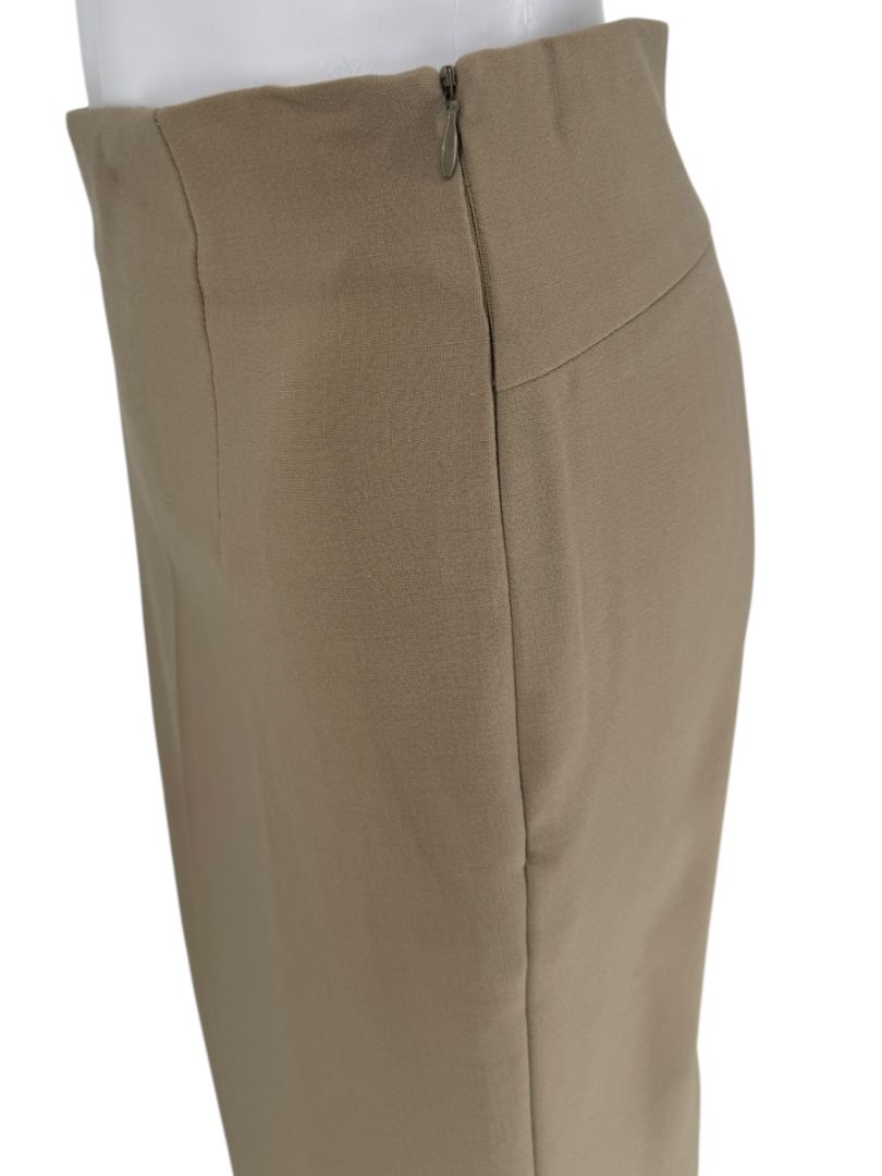 Thalian Tan High-Waisted Straight-Leg Trousers – Size 12