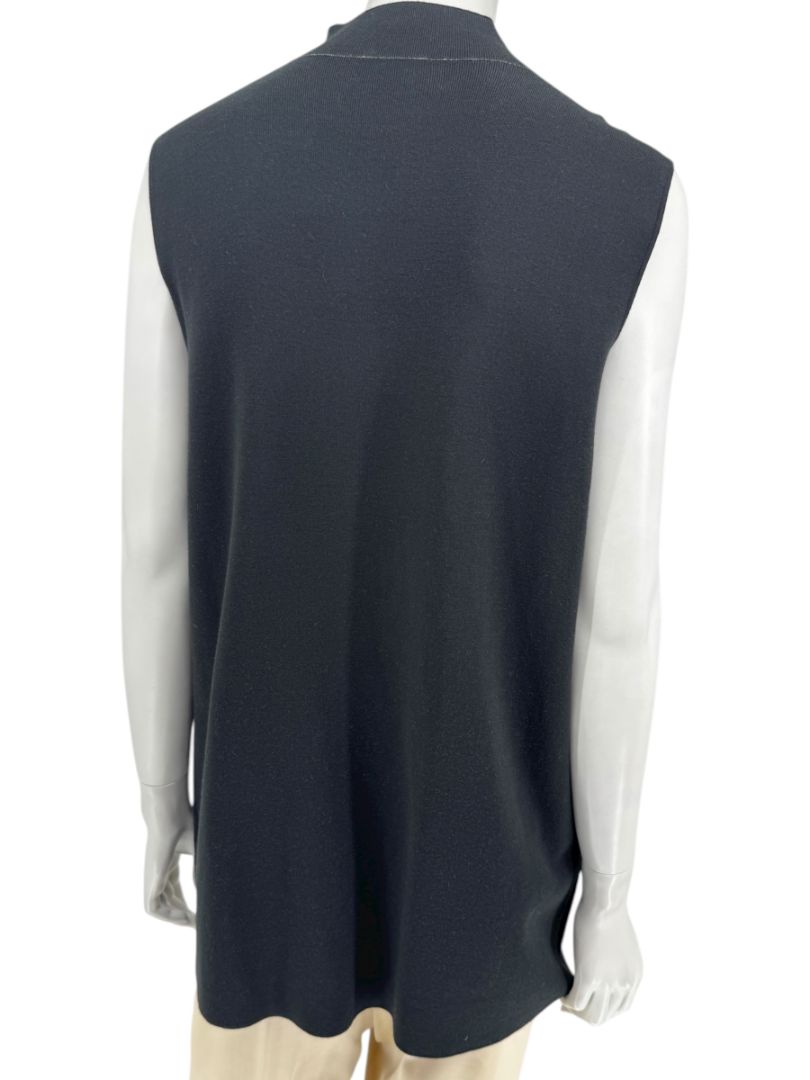 Lafayette 148 New York Women’s Black Sleeveless Knit Tunic - Medium