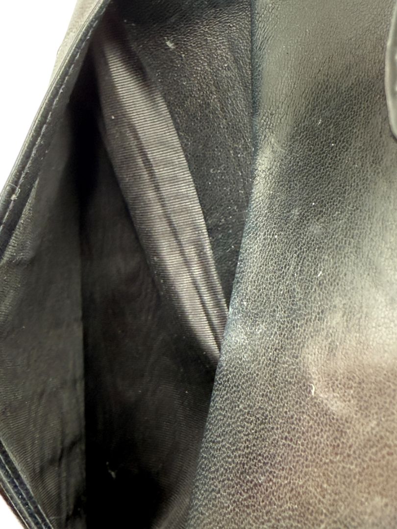 CHANEL Vintage Patent Leather CC Long Wallet – Black