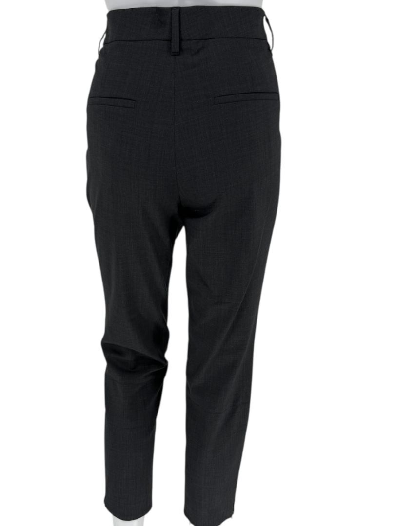 Brunello Cucinelli Grey Wool-Blend Slim Pants with Monili Trim – Size IT 44 / US 8