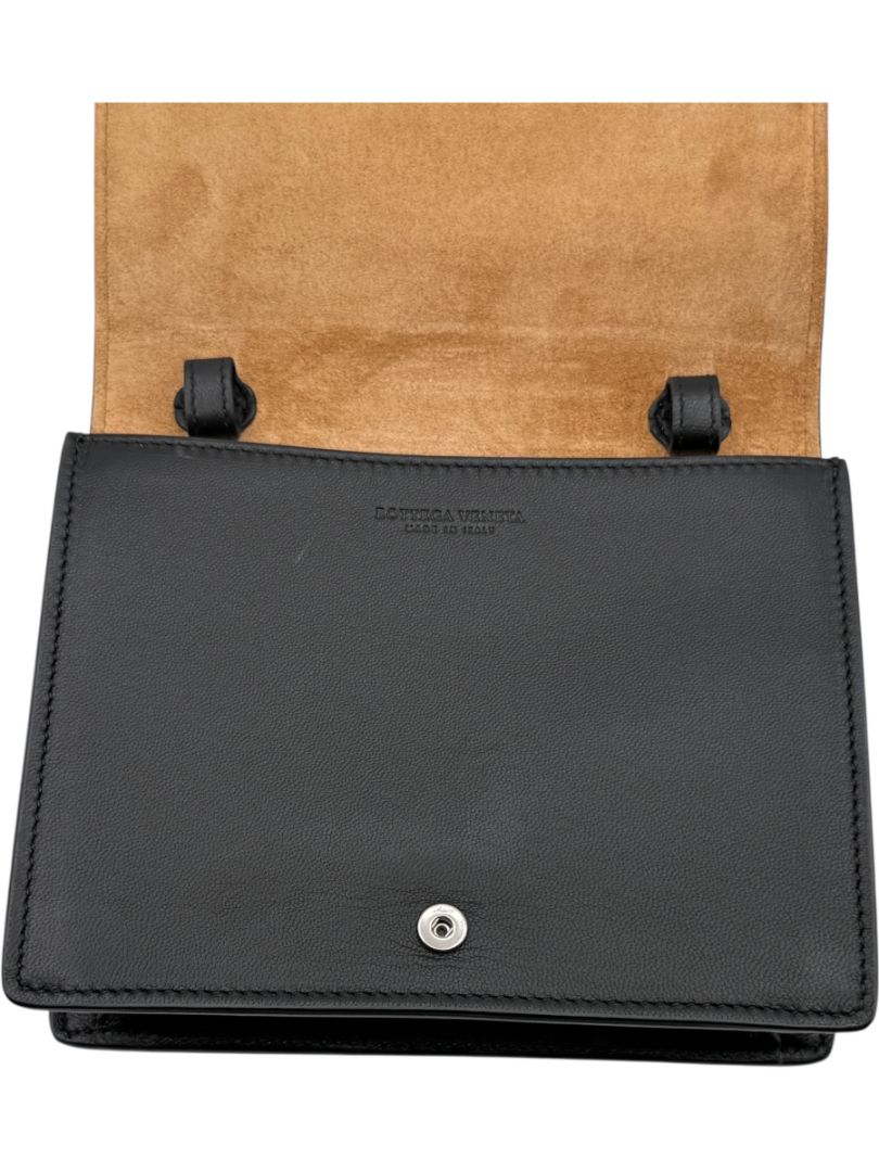 Bottega Veneta Black Lambskin Intrecciato Mini Bag