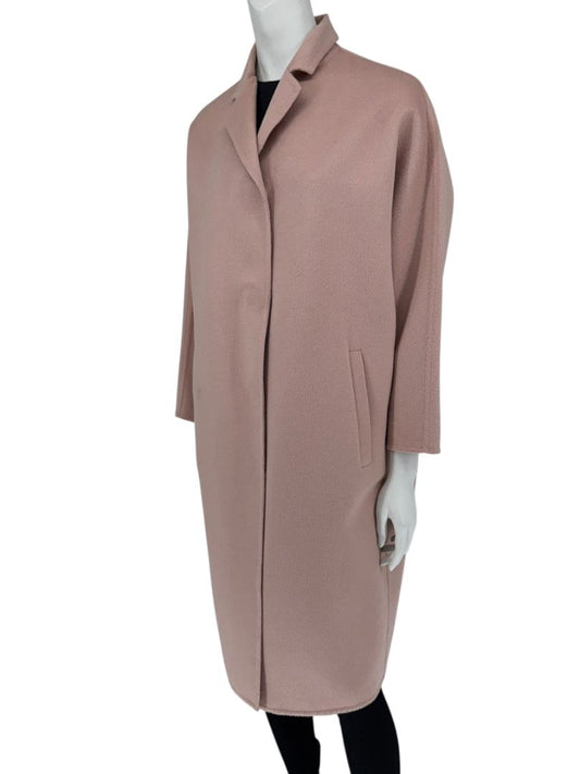 Prada Blush Pink Alpaca-Blend Cocoon Coat – Size IT 36
