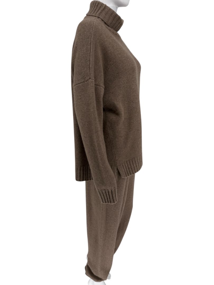 Max Mara Camel Brown Wool & Cashmere Knit Lounge Set – Size M