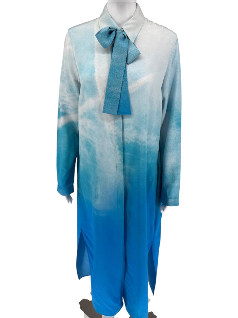 A-K-R-I-S- Cloud Print Silk Tunic Dress – Size 10