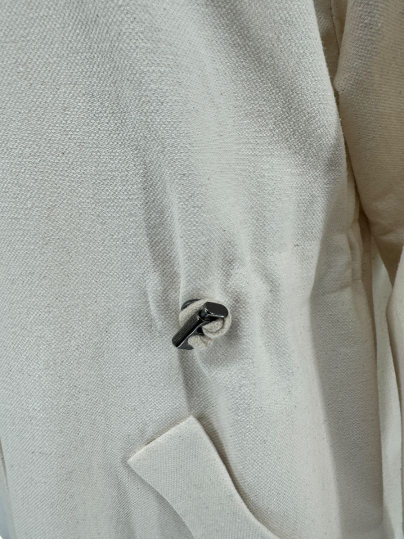 Brunello Cucinelli Cream Cotton-Blend Cocoon Coat – Size IT 44 (US 8)