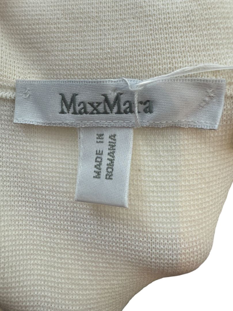 Max Mara Ivory Textured Knit Shift Dress – Size L