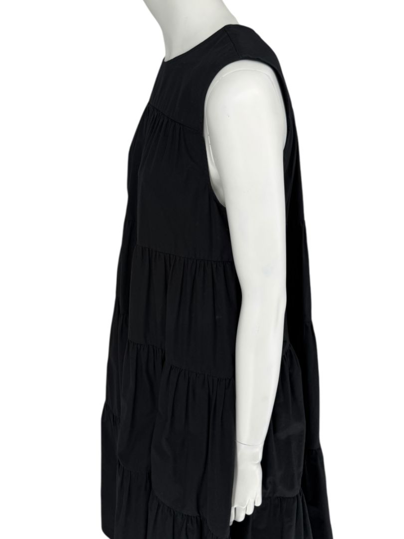 CO Essentials Black Tiered Sleeveless Midi Dress – Size M
