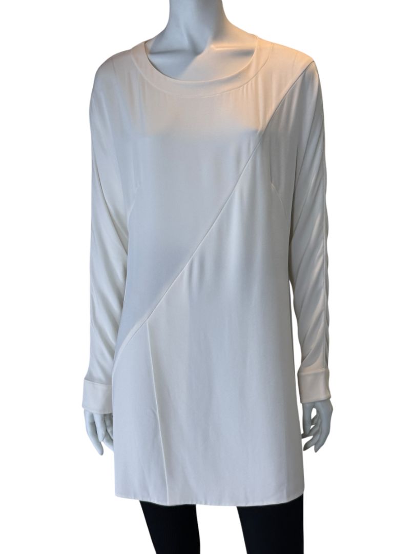 Akris Ivory Mulberry Silk Tunic Top – Size 8