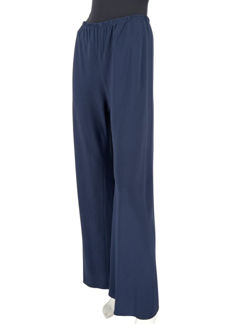 The Row Navy Viscose-Blend Wide Leg Pants - Size S