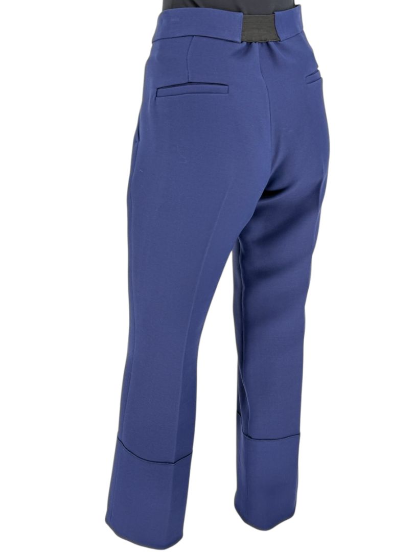 Derek Lam Navy Wool-Silk Cropped Pants – Size IT 44 / US 8